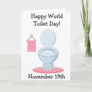Joyeuse Journée mondiale des toilettes Carte de va