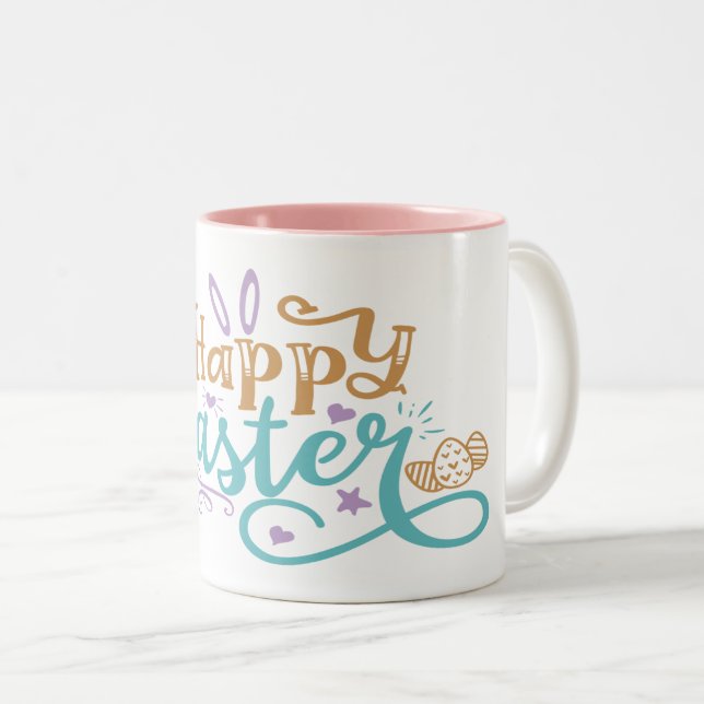 Joyeuse Mug de café de Pâques (Devant droit)