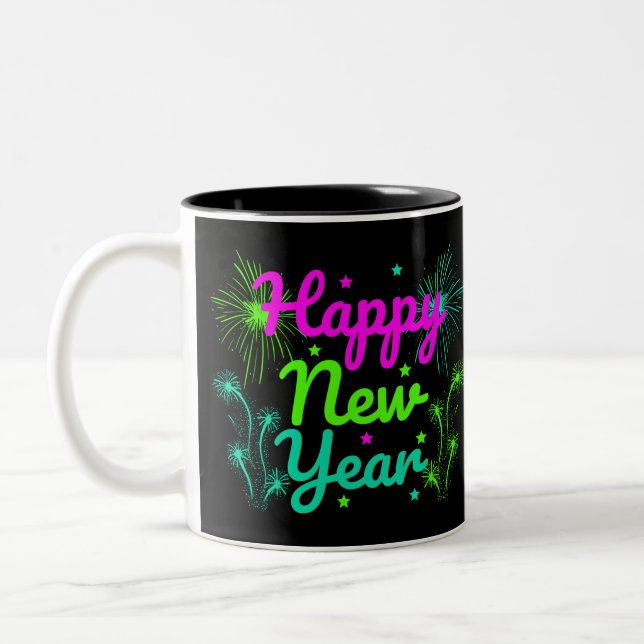 Joyeuse Mug de café du Nouvel An (Gauche)