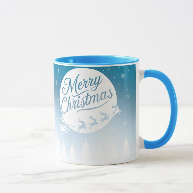 Joyeuse Mug de Noël avec renne et neige (Droite)