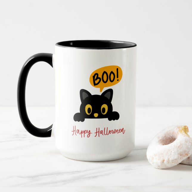Joyeuse Mug d'Halloween (Avec donut)