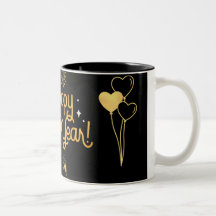 "Joyeuse Mug du Nouvel An - Design de ballon d'or 