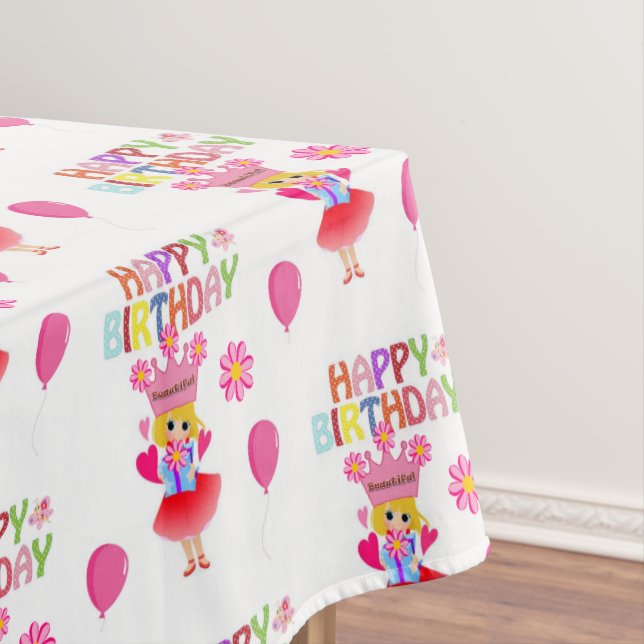 Joyeuse nappe d'anniversaire Princesse (In Situ)