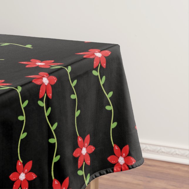 Joyeuse nappe de Noël, Poinsettia noir (In Situ)