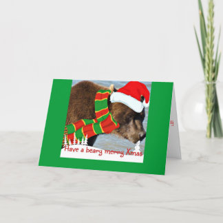 Joyeuse Père Noël carte de voeux de vacances