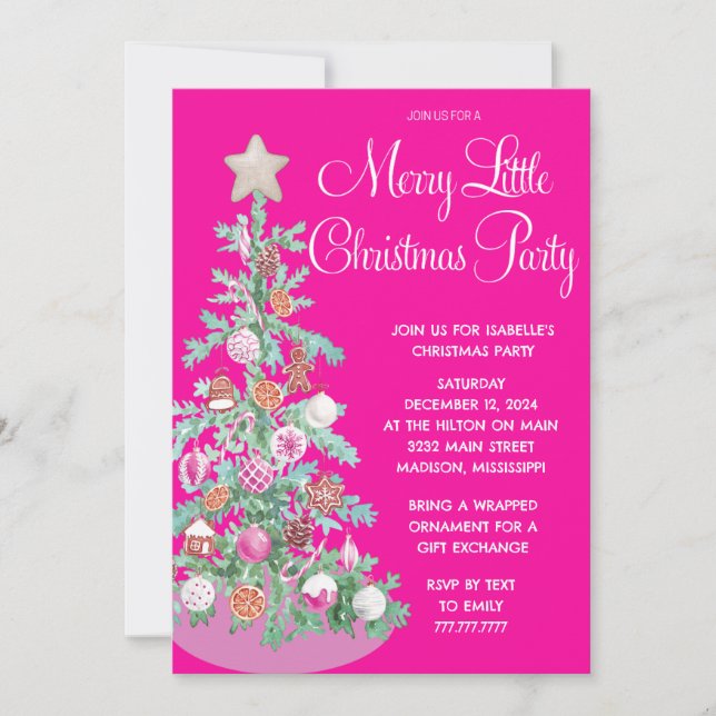 Joyeuse Petite invitation à la fête de Noël (Devant)