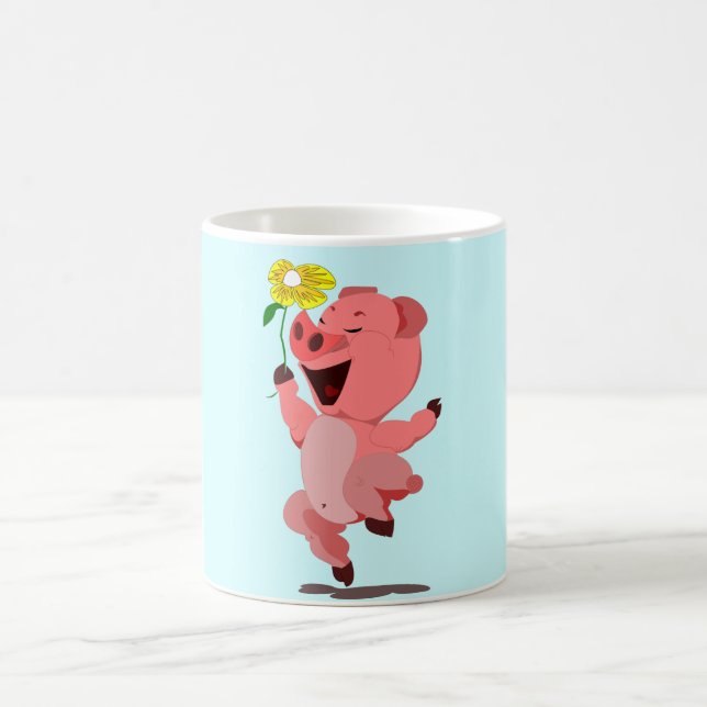 Joyeuse Piggy avec Mug Flower (Centre)