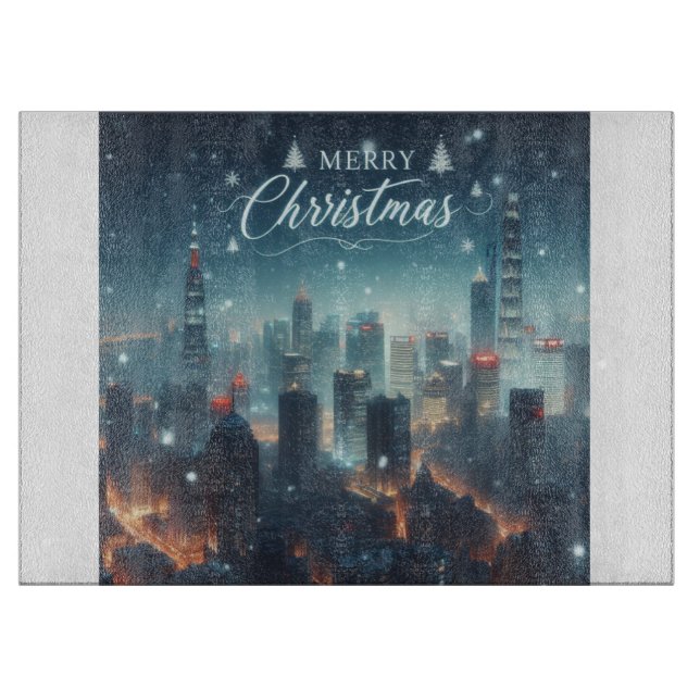 Joyeuse planche à découper Noël (Devant)