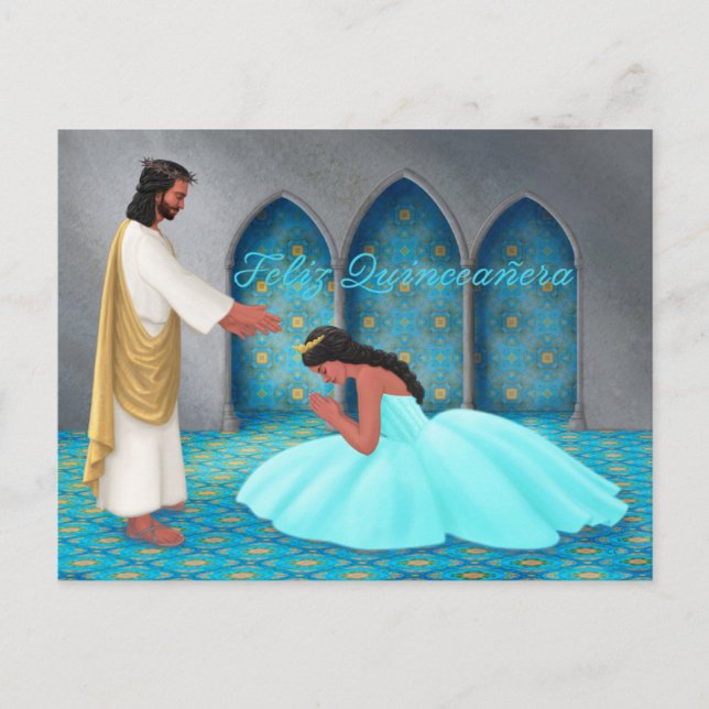 "Joyeuse Quinceañera." Carte postale (Devant)