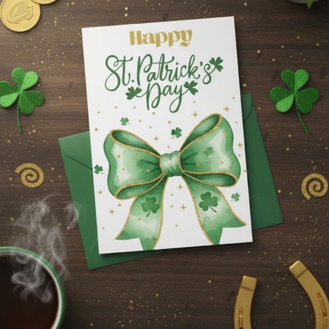 Joyeuse Saint-Patrick Carte de vœux Irlandaise (Créateur téléchargé)