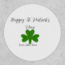 Joyeuse Saint-Patrick jour trèfle vert nom 