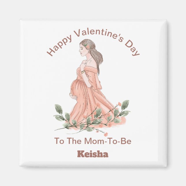Joyeuse Saint-Valentin à la future maman Magnet (Devant)