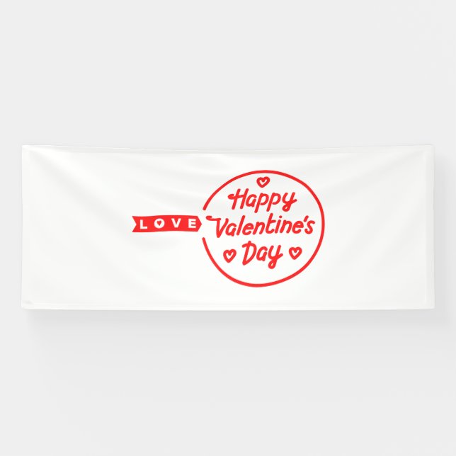 Joyeuse Saint-Valentin Amour 4x10 Bannière en Viny (Horizontal)