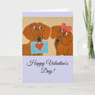 Joyeuse Saint-Valentin Carte de chien de renard Da