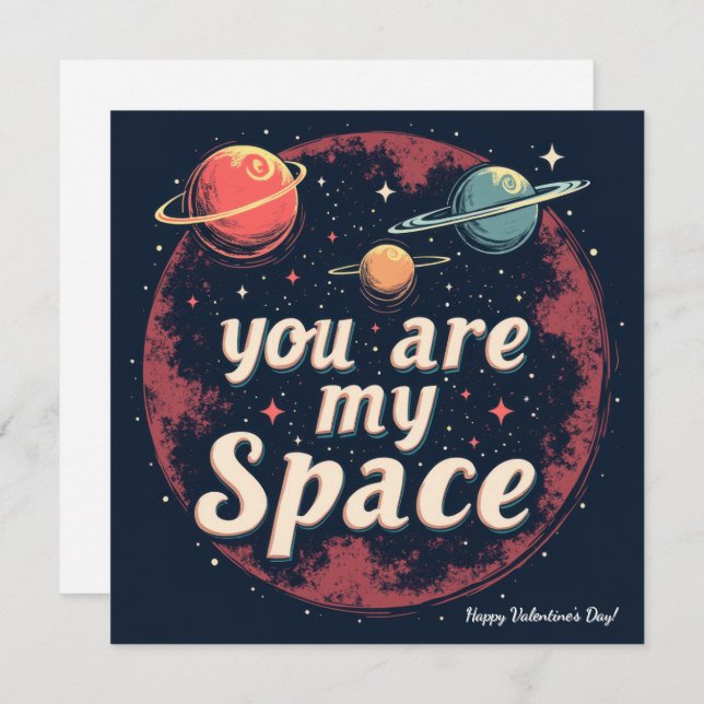 Joyeuse Saint-Valentin ! Carte de la Saint-Valenti (Devant / Derrière)