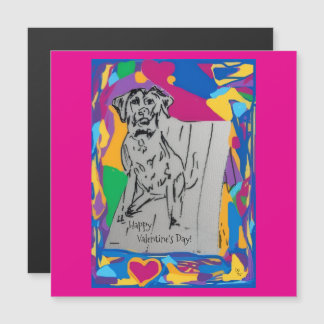 Joyeuse Saint-Valentin Carte Magnétique