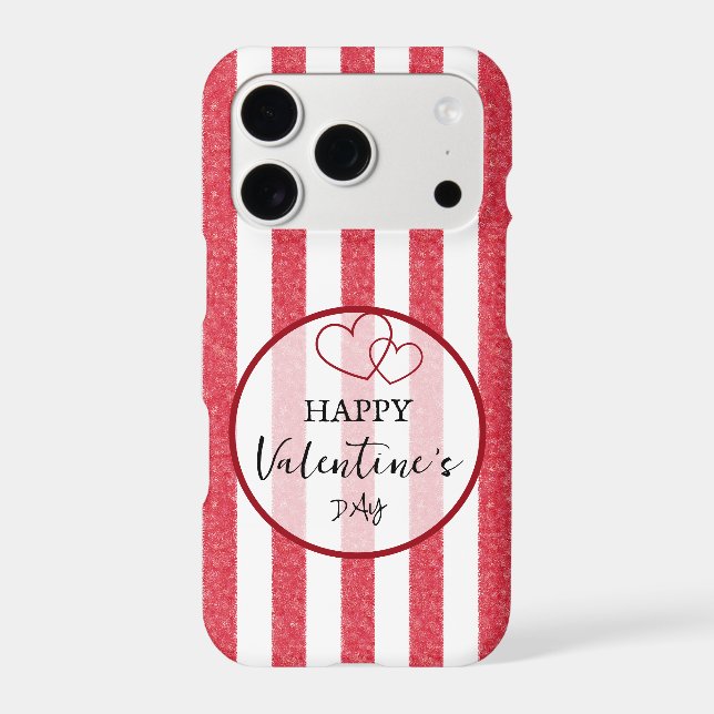 Joyeuse Saint-Valentin Cœurs Rayures (Verso)