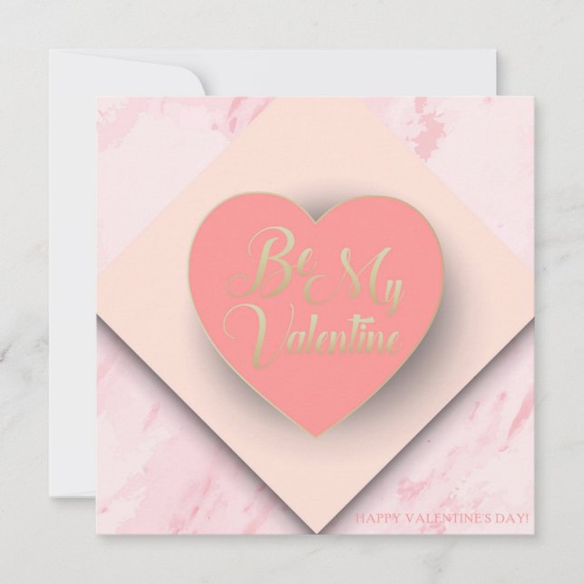 Joyeuse Saint-Valentin Élégante Carte de Vœux (Devant)