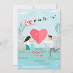 Joyeuse Saint-Valentin Élégante Carte de Vœux