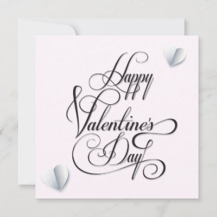 Joyeuse Saint-Valentin Élégante Carte de Vœux