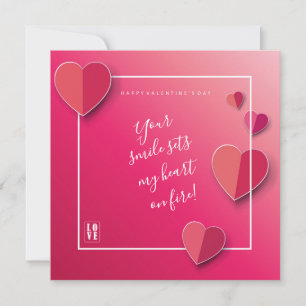 Joyeuse Saint-Valentin Élégante Carte de Vœux