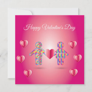 Joyeuse Saint-Valentin Élégante Carte de Vœux