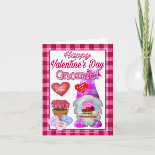 Joyeuse Saint-Valentin Gnomie ! Carte (Devant)