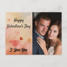 Joyeuse Saint-Valentin Je T'Aime Carte Photo Perso