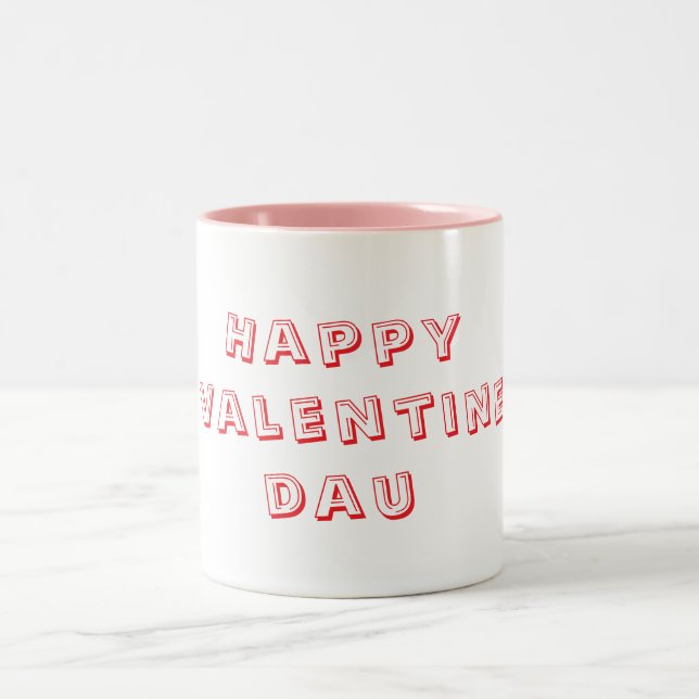 Joyeuse Saint Valentin mug blanc & rose (Centre)