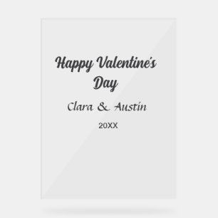 Joyeuse Saint-Valentin nom date simple minimaliste