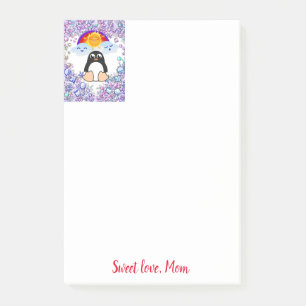 Joyeuse Saint-Valentin Pingouin Note de post-it