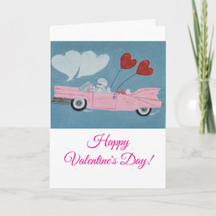 Joyeuse Saint-Valentin Poodle Doggie Carte