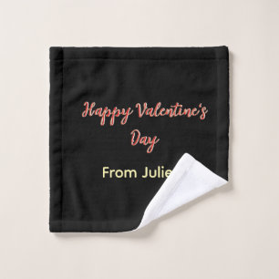 Joyeuse Saint-Valentin rouge noir de nom stylé 