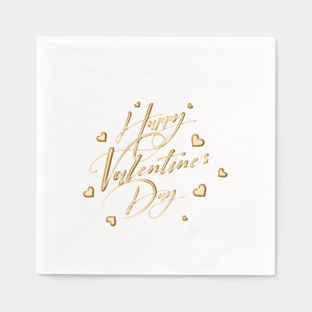 Joyeuse Saint-Valentin Typographie Cœurs (Recto)