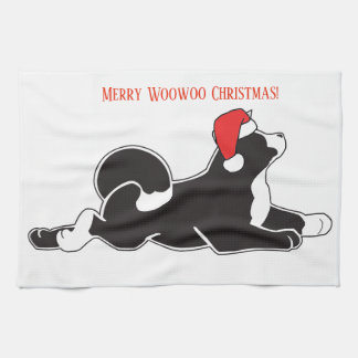Joyeuse serviette de cuisine de Noël de Woowoo