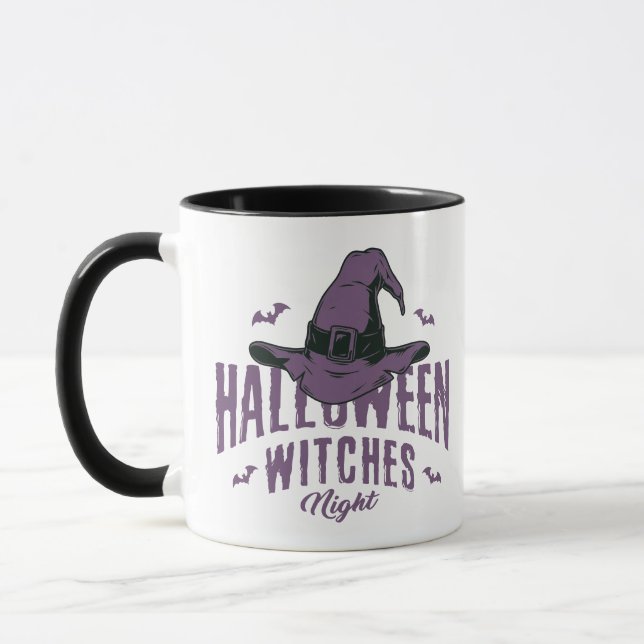 Joyeuse sorcière Halloween Mug de nuit - sorcière  (Gauche)