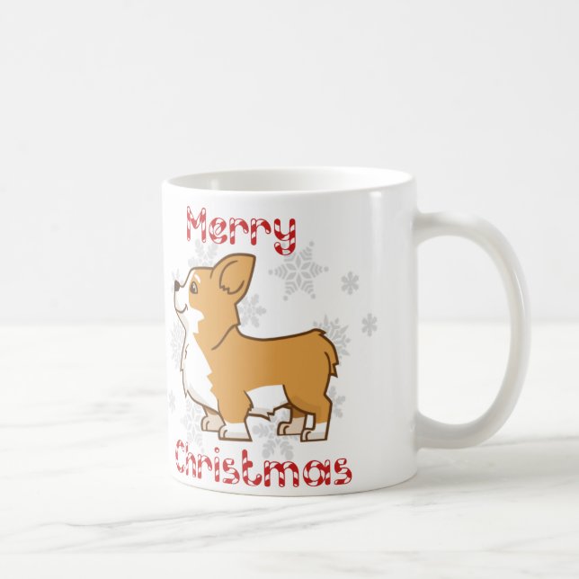 Joyeuse tasse de Noël de corgi (Droite)