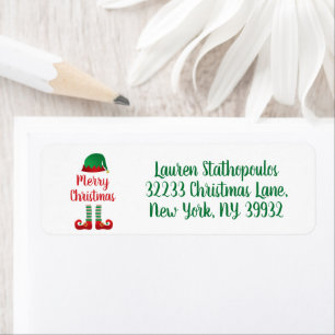 Joyeuse tenue Elf Noël Typographie rouge