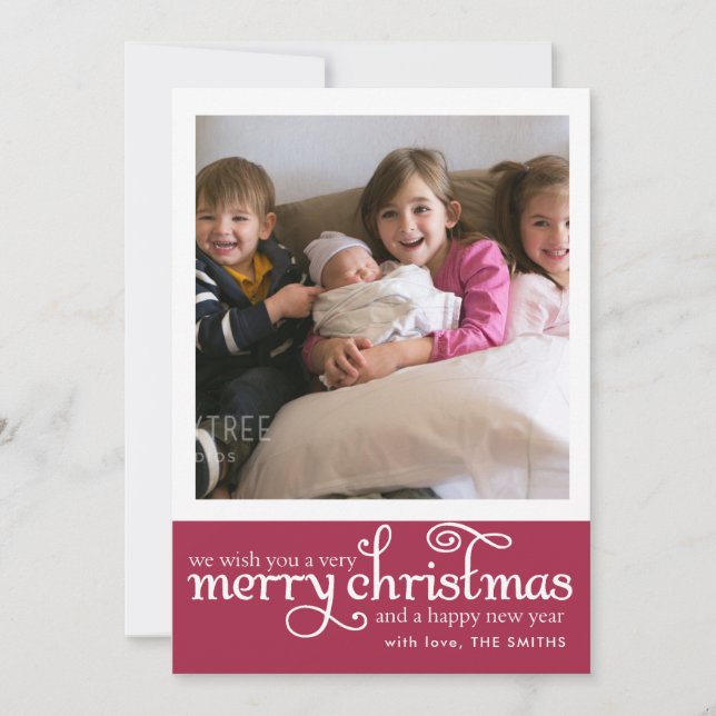 Joyeuse typographie de Noël Carte de Noël (Devant)