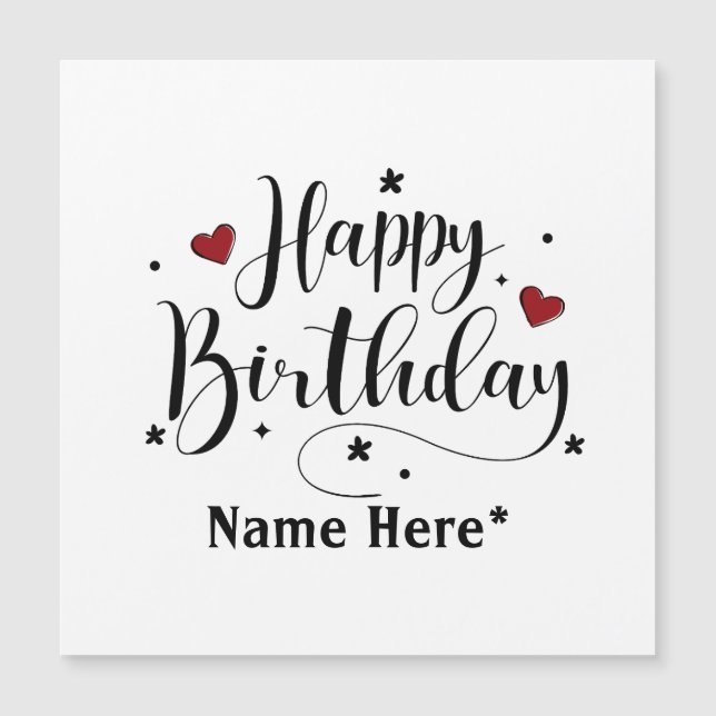 Joyeuses cartes de calligraphie minimaliste d'anni (Devant)