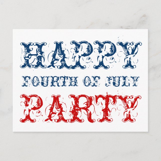 Joyeuses cartes de fête 4 juillet pour le Jour de  (Devant)