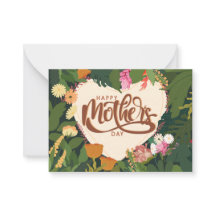 Joyeuses cartes de la Fête des Mères avec des cita