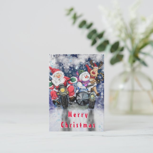 Joyeuses cartes de Noël amusantes avec des amis he (Debout devant)