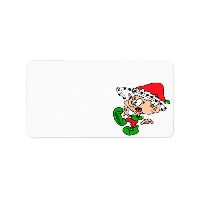 Joyeuses Cartes de Vacances Étiquettes auto-adhési (Devant)