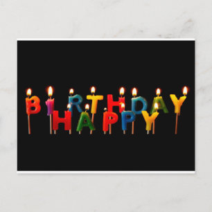 Joyeuses chandelles d'anniversaire cartes postales