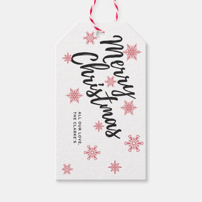 Joyeuses étiquettes cadeaux de Noël (Devant)