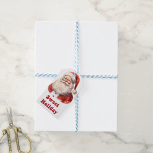 Joyeuses étiquettes de vacances Père Noël