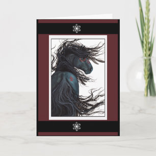 Joyeuses fêtes Carte Cheval de Noël par Bihrle
