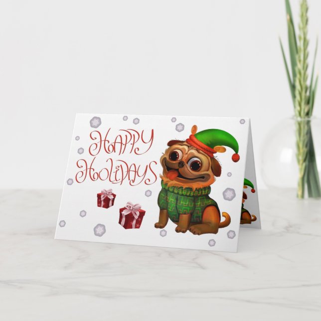 Joyeuses fêtes - Carte de Noël Carlin (Devant)