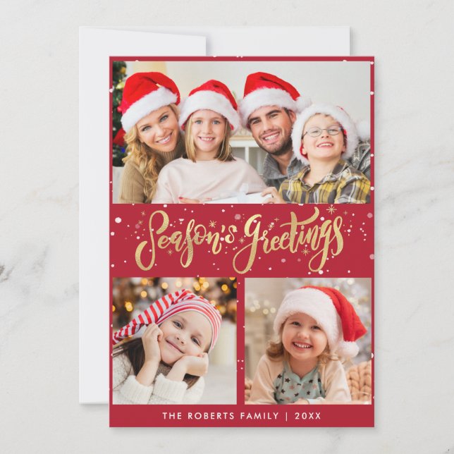 Joyeuses Fêtes | carte de noël familial (Devant)